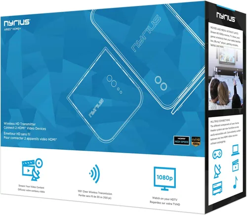Vista 8 de Aries Home+ - Transmisor y receptor de entrada HDMI inalámbrico 2X para transmisión de video HD 1080p 3D y audio digital desde caja de cable