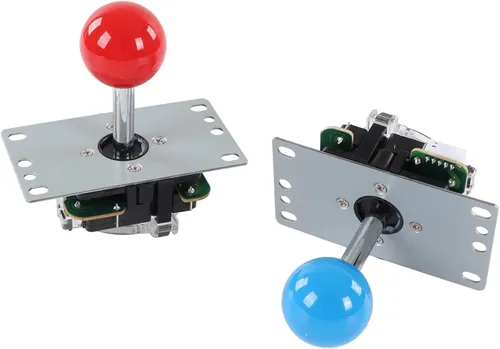 Vista 8 de Kit de bricolaje de juegos de arcada para 2 jugadores, 2 cabezales de bola, joystick y junta, botón de 16 x 30, 4 x 24 botones, 2 cables