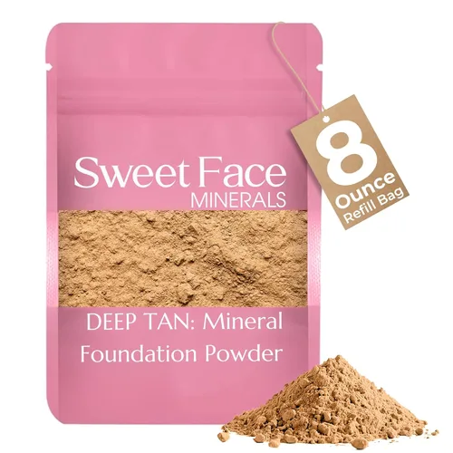 Vista 27 de Sweet Face Minerals - Recambio de polvo de base (BEIGE) (bolsa de 0.42 oz) por Sweet Face Minerals, polvo de maquillaje ligero y mineral suelto