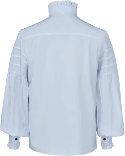 Vista 2 de Camisa medieval pirata para hombre, disfraz victoriano de lujo