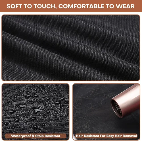 Vista 2 de Noverlife Delantal de manicurista con 2 bolsillos, delantal de manicurista ajustable para mujer