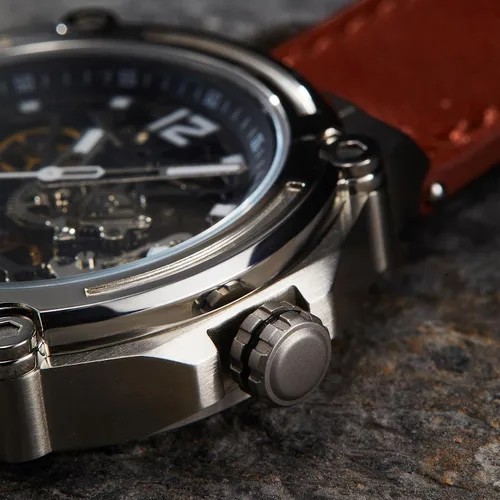 Vista 4 de SURVAN WatchDesigner Mens Watch New Releases Hollow Out Automatic Mechanical Watch for Men