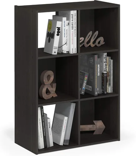Vista 23 de Furinno PELLI - Estantería de 2 cubos con cubos abiertos y cerrados, armario organizador de almacenamiento de 2 x 1, 12.2 x 11.6 x 24.2, para sala