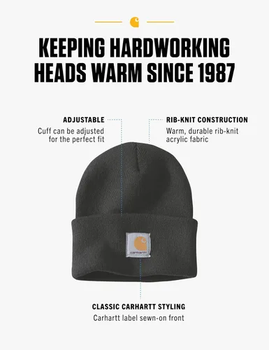Vista 2 de Carhartt Gorro de punto con puños para hombre