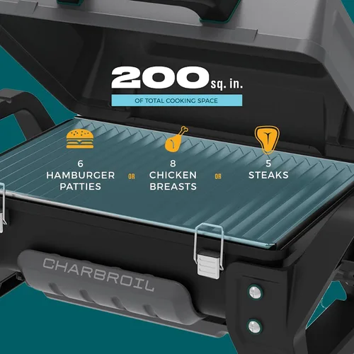 Vista 4 de Parrilla a gas portátil Charbroil Grill2Go X200, gris oscuro - 25409200