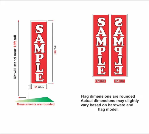 Vista 6 de GLOBAL ADVERTISING SOLUTIONS Lavanderia Boomer - Bandera rectangular de plumas llamativas para negocios y marketing, juego completo con kit de poste