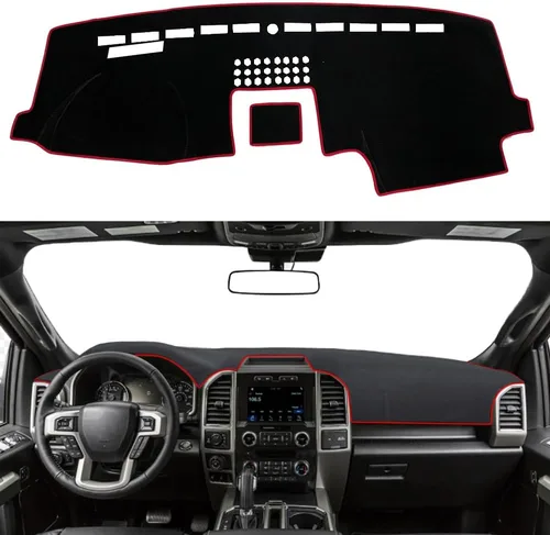 Vista 9 de Funda para salpicadero, tapete para salpicadero, almohadilla para salpicadero, alfombra para salpicadero, ajuste personalizado para Ford F150 F-150