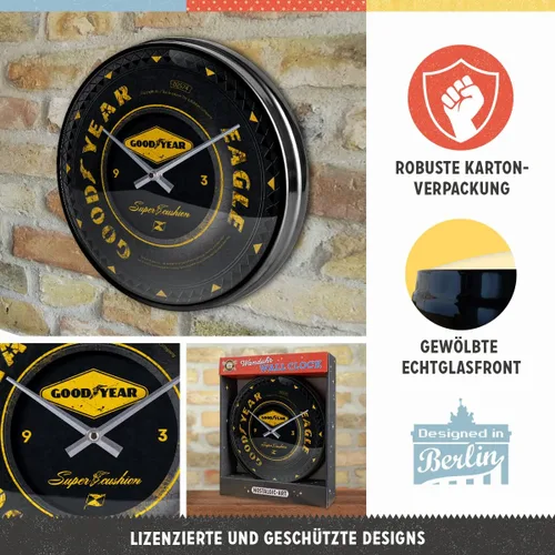 Vista 3 de Nostalgic-Art 51085 Goodyear - Reloj de pared (12.2 in)
