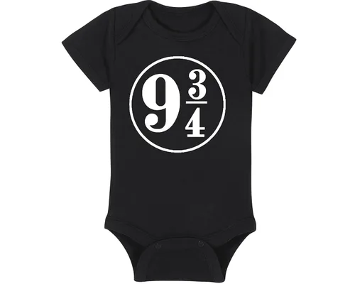 Vista 39 de Sombrero de bebé Wizard - Chosen One (tela negra - diseño dorado)