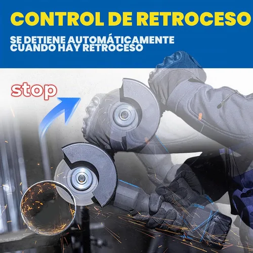 Vista 8 de Dong Cheng Amoladora angular inalámbrica de 20 V 4-1/2 pulgadas, 9000 RPM con interruptor de paleta, herramienta de corte, protección DSC