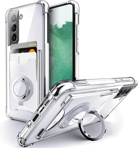 Vista 23 de Shields Up Funda para Samsung Galaxy S10, Galaxy S10, funda minimalista con tarjetero [3 tarjetas] y soporte de anillo, [protección contra caídas]
