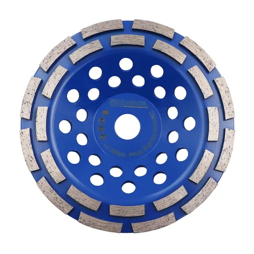 Vista 11 de HIGHDRIL Rueda de copa de molienda de diamante de hormigón Rueda de copa de doble fila de 4 "para cortar, moler, dar forma al ladrillo de granito
