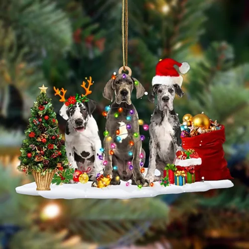 Vista 31 de Nazenti Adorno de Navidad personalizado con amigos Affenpinscher – Adorno de perro personalizado para amantes de las mascotas, acrílico plano