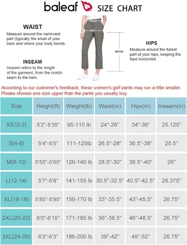 Vista 7 de BALEAF Pantalones de golf para mujer elásticos ligeros de secado rápido resistentes al agua con bolsillo con cremallera