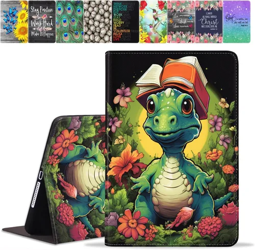 Vista 23 de Funda para Samsung Galaxy Tab A8 de 10.5 pulgadas (SM-X200/X205/X207), funda de piel sintética premium con función de encendido automático
