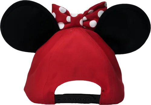 Vista 6 de Disney Minnie Mouse - Gorro de orejas juveniles para niñas, color rojo, Rojo
