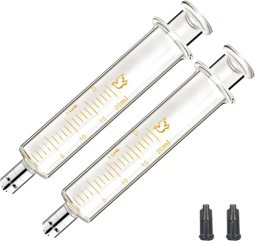 Vista 10 de 2 paquetes de jeringas de vidrio con tapas de 5 ml para laboratorio