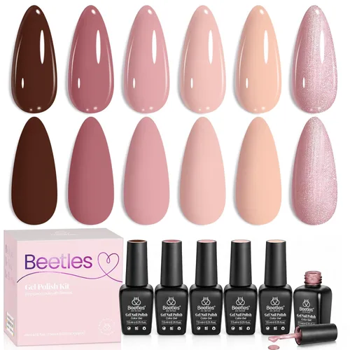Vista 37 de Beetles - Juego de esmaltes de uñas de gel azul, 6 colores A - Azul Bubble Splash