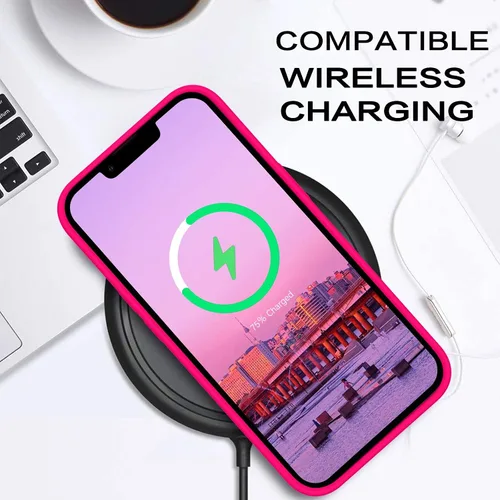 Vista 6 de BENTOBEN Funda para iPhone 14 Plus, ajuste delgado, de silicona líquida, de goma suave, antiarañazos, a prueba de golpes, con forro de microfibra