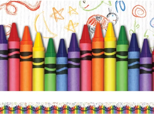Vista 4 de Edupress Ribete de borde recto de crayones (EP63269)