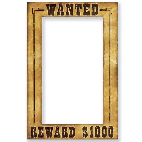 Vista 6 de Beistle Marco divertido de fotos Western Wanted