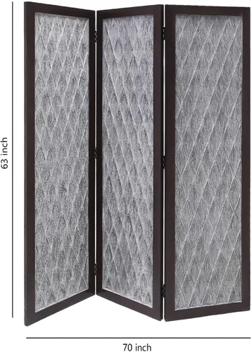 Vista 9 de Screen Gems Divisor de habitación, 70 x 63, marrón