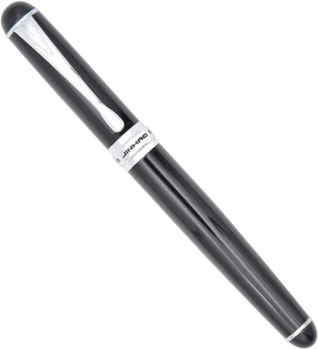 Vista 3 de Gullor Pluma estilográfica ejecutiva avanzada Jinhao 750 negro brillante con plata