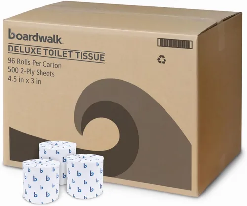 Vista 8 de Boardwalk B6144 2 capas de papel higiénico séptico seguro - blanco (96/cartón)
