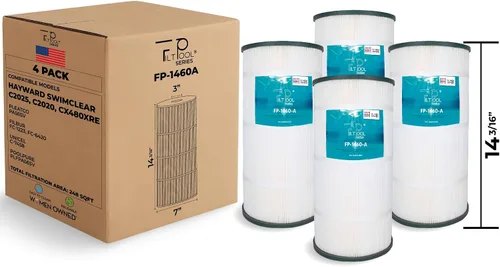 Vista 3 de FP-1460A - Filtro de piscina de repuesto para Hayward CX480XRE, C2025, C2020, plisado PA56SV, Filbur FC-1223, FC-6420, Unicel C-7458 y PLFPA56SV