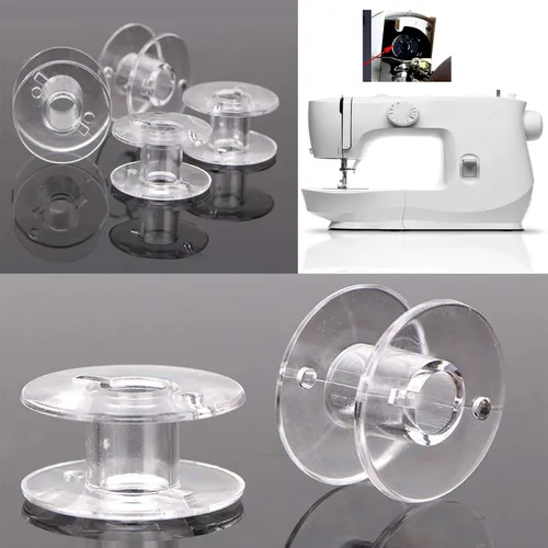Vista 3 de Paquete de 100 bobinas para máquina de coser Brother Bobinas de plástico, bobinas SA156 para máquina de coser