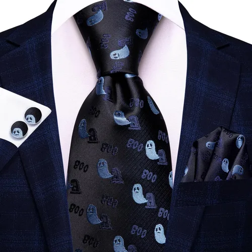 Vista 269 de Hi-Tie Corbata clásica de cachemira para hombre con pañuelo y gemelos a cuadros