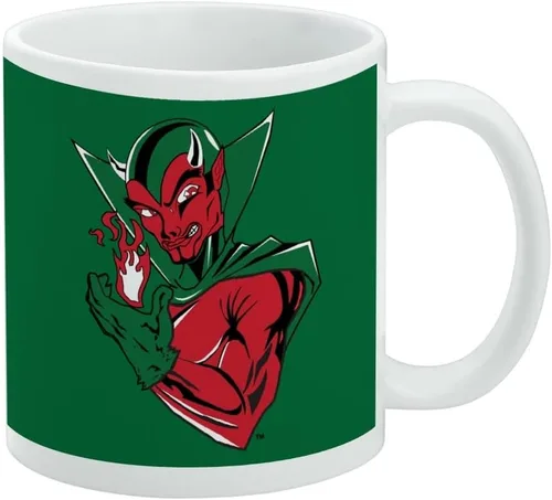 Vista 30 de Taza de cerámica con el logotipo principal de la Universidad Rider, taza de regalo novedosa para café, té y bebidas calientes, 11oz, blanca