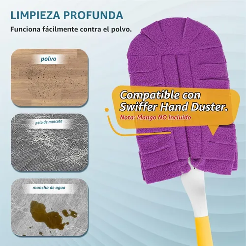 Vista 4 de 6 piezas de repuesto de plumero reutilizables de microfibra para el plumero