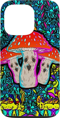 Vista 10 de Funda de regalo con ácido de seta, diseño psicodélico de cara aterradora con hongos mágicos para iPhone 17