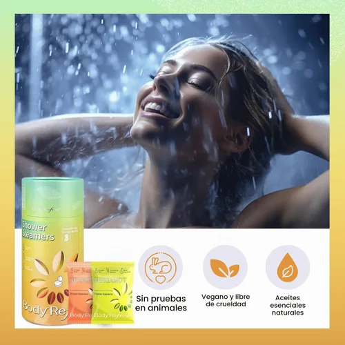 Vista 2 de Shower Steamers - Paquete de 8 rellenos de calcetines de aromaterapia para Navidad Citrus Sunrise