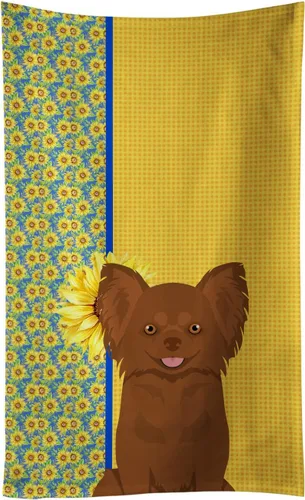 Vista 131 de Caroline's Treasures WDK5313KTWL - Toalla de cocina con diseño de girasoles de verano, color negro y tostado, Airedale Terrier, toalla de mano