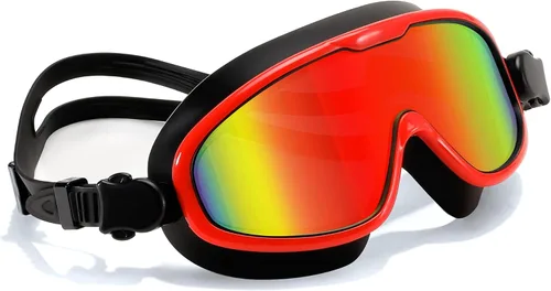 Vista 8 de FEISEDY Gafas de natación sin fugas, antivaho para piscina, para adultos, hombres, mujeres, jóvenes, visión clara de 180°, UV400 B2389
