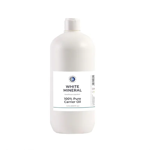 Vista 3 de Mystic Moments Aceite portador mineral blanco 8.5 fl oz Paraffinum Liquidum Aceite ligero hidratante para la piel Barrera protectora suave e