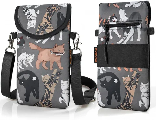 Vista 22 de Funda de neopreno para teléfono con correa cruzada y correa elástica Bear Woodland