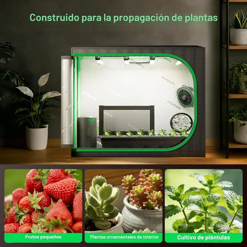 Vista 7 de VIVOSUN - Kit de tienda de campaña clon de 24 x 16 x 20 pulgadas, para germinación de plantas, clonación