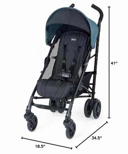 Vista 8 de Cochecito Chicco Liteway, Cochecito de Bebé de Plegado Compacto con Capota, Cochecito Tipo Paraguas con Marco de Aluminio Ligero, para Uso con Bebés