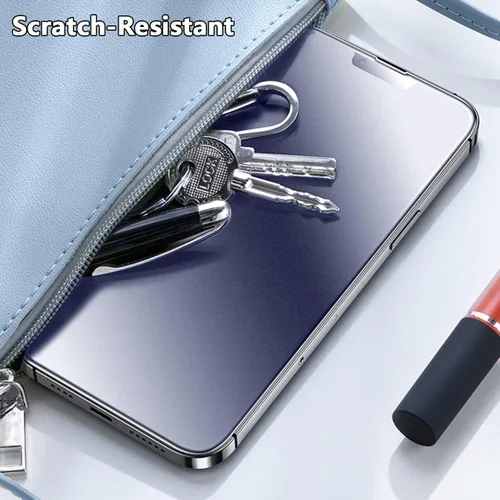 Vista 4 de Paquete de 2 protectores de pantalla mate anti luz azul para iPhone 13 Pro Max/iPhone 14 Plus, antirreflejos, bloqueo de luz azul, protección