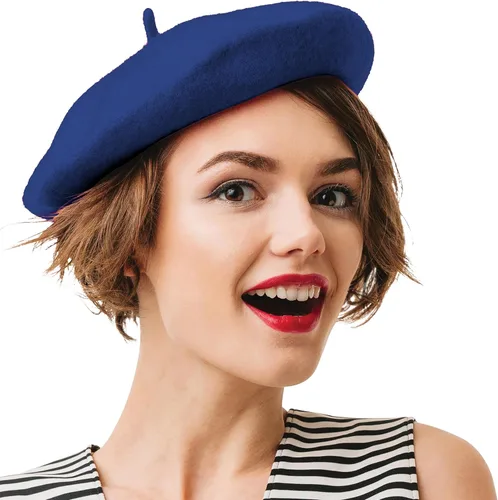 Vista 6 de Kangaroo Sombrero de lana de boina francesa para hombres y mujeres para Beige