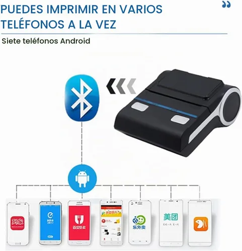 Vista 5 de No es compatible con iPhone/iPad/Mac, impresora térmica portátil Bluetooth de 3.150 in, solo compatible con Android/Windows, impresora inalámbrica