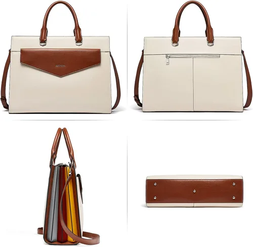 Vista 3 de BOSTANTEN Maletín para mujer paquete de carteras de cuero para mujer