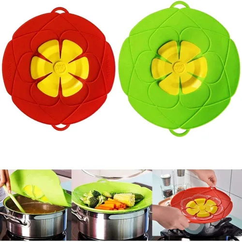 Vista 8 de Tapas elásticas de silicona para almacenamiento de alimentos en el refrigerador, paquete de 12 tapas de silicona, fundas reutilizables de silicona