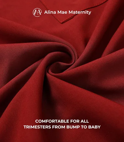 Vista 7 de Exfoliante de maternidad para mujeres embarazadas, uniforme de médico, pantalón de enfermera, con 6 bolsillos