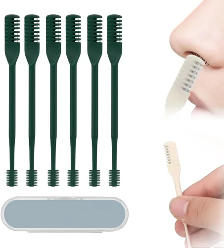 Vista 10 de Cortador de pelo nasal, 2026, nuevo recortador de vello de nariz para hombres y mujeres, herramienta de eliminación de vello manual portátil Beige