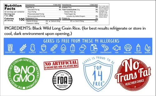 Vista 2 de Mezclas de arroz por Gerbs–Top 10 sin alergénos–Natural– orgánico y sin OMG
