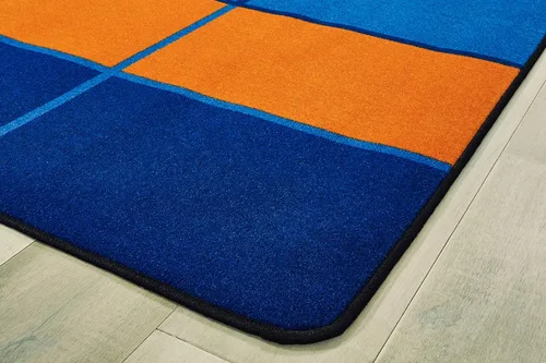 Vista 3 de Carpets for Kids KID$Value Plus Collection 74017 - Alfabeto Noah rectangular, 8 x 12 pies, color azul